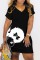 Orange Casual Print Basic V Neck Short Sleeve Dress