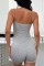 Black Sexy Casual Solid Backless Spaghetti Strap Skinny Romper