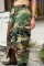 Camouflage Casual Camouflage Print Regular High Waist Conventional Full Print Bottoms