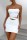 White Sexy Casual Solid Bandage Hollowed Out Backless Strapless Sleeveless Two Pieces