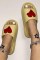 Khaki Casual Printing Opend Comfortable Shoes
