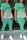 Light Green Casual Gradual Change Print Basic O Neck Short Sleeve Two Pieces