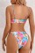 Multicolor Sexy Print Backless Swimwears (With Paddings)