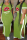 Army Green Fashion Casual Plus Size Lips Printed Patchwork Slit O Neck Short Sleeve Dress