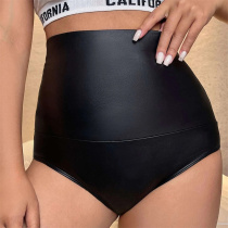 Black Casual Solid Basic Skinny High Waist Conventional Solid Color Bottoms