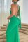 Green Sexy Casual Solid Backless Halter Sleeveless Dress Dresses