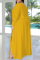 Dark Blue Fashion Casual Solid Slit O Neck Plus Size Two Pieces