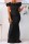 Black Sexy Formal Solid Patchwork Off the Shoulder Evening Dress Dresses