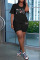 White Casual Print Patchwork O Neck Short Sleeve Two Pieces