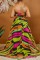 Multicolor Sexy Print Backless Strapless Long Dress Dresses