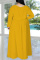 Dark Blue Fashion Casual Solid Slit O Neck Plus Size Two Pieces