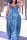 Blue Sexy Casual Print Backless Spaghetti Strap Long Dress Dresses