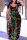 Black Casual Print Basic V Neck Short Sleeve Dress Dresses