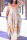 Orange Casual Print Patchwork V Neck Short Sleeve Dress