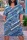 Blue Casual Print Patchwork Pocket V Neck Short Sleeve Dress