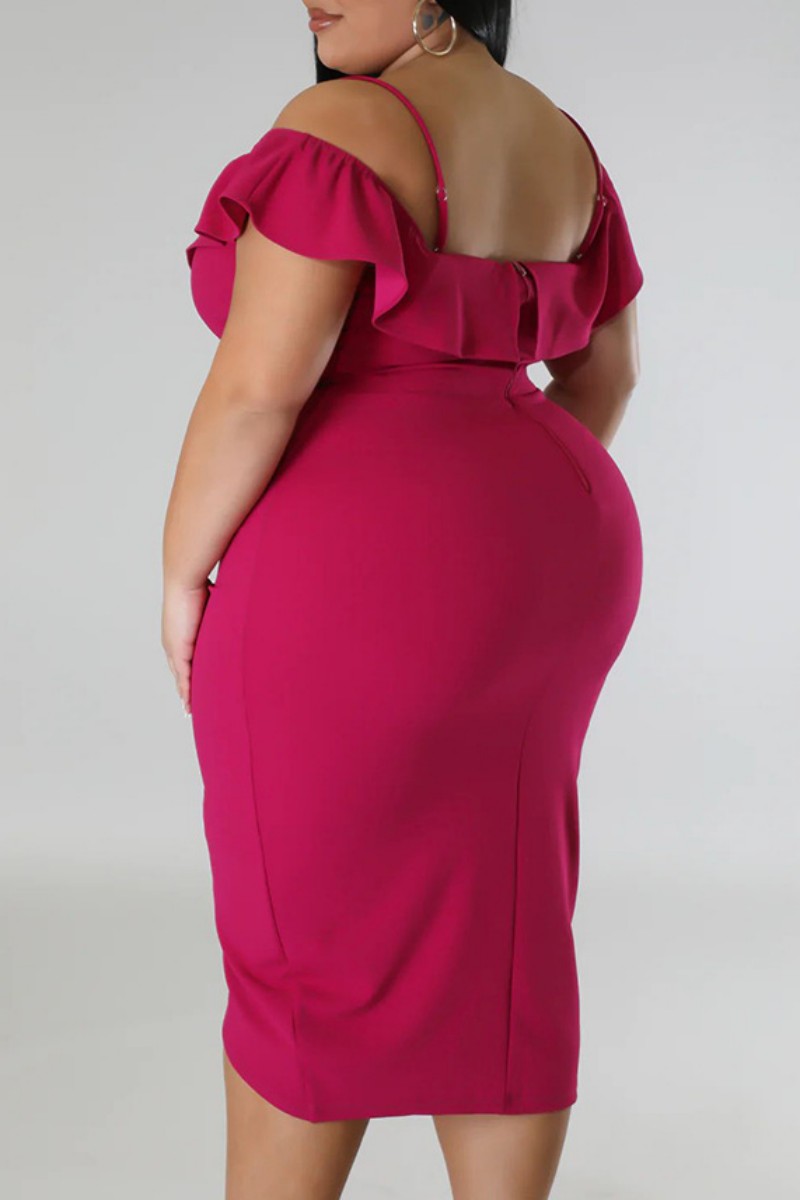 Women's Light Blue Bodycon Midi Dress | V-Neck | Half Sleeve | Casual & Office Wear