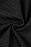 Khaki Casual Sportswear Solid Basic Zipper Collar Skinny Romper