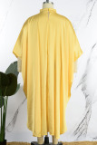 White Casual Daily Solid Appliques Beading O Neck Long Dress Dresses