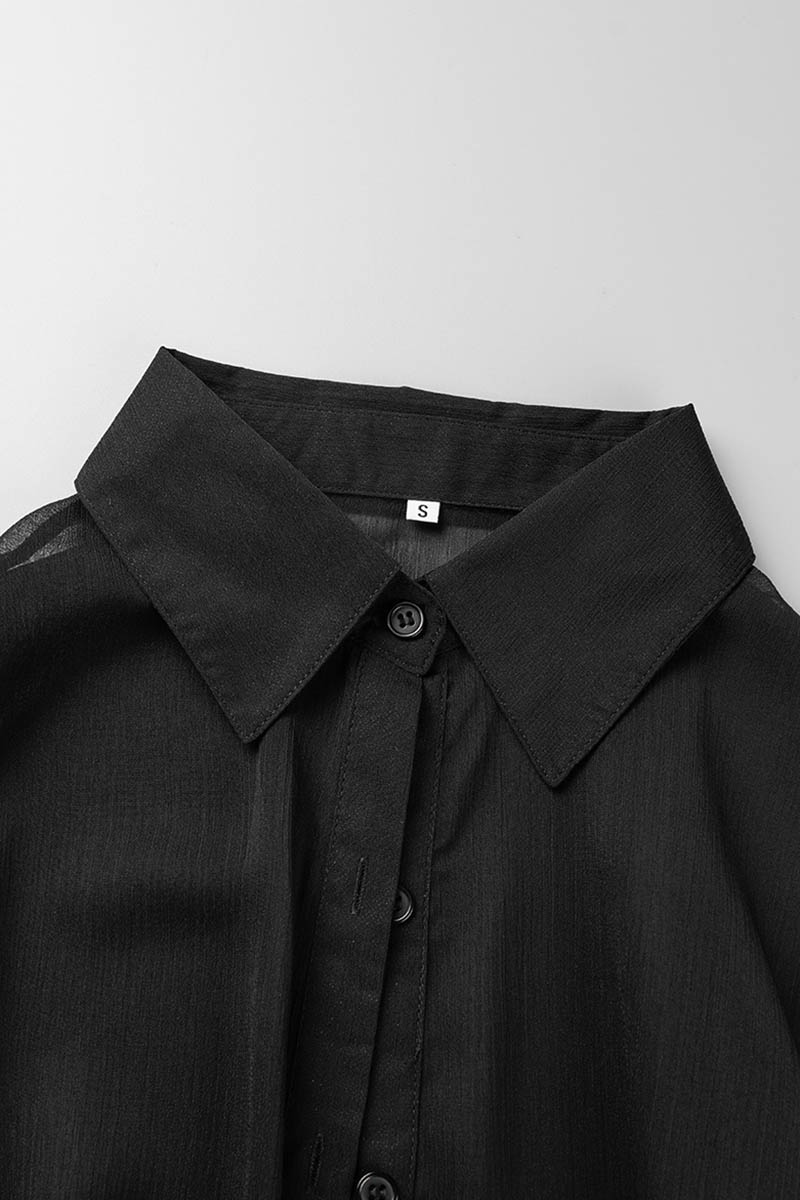 It depends Slit Shirt Black main image 1