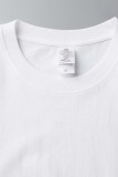 White Casual Solid Basic O Neck T-Shirts