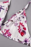 Pink Sexy Print Patchwork 3 Piece Sets