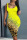 Yellow Casual Print Basic U Neck Vest Dress Dresses