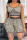 Camel Casual Sportswear Print Patchwork U Neck Sleeveless Two Pieces