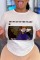 White Casual Print Basic O Neck T-Shirts