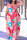 Pink Sexy Casual Print Backless Spaghetti Strap Long Dress Dresses