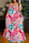 Pink Sexy Casual Print Backless Spaghetti Strap Long Dress Dresses