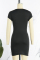 Black Casual Embroidery Hollowed Out O Neck Short Sleeve Dress Dresses