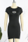 Black Casual Embroidery Hollowed Out O Neck Short Sleeve Dress Dresses