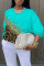 Pink Orange Casual Street Print Patchwork O Neck Tops