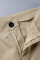 Khaki Casual Solid Patchwork High Waist Lantern Solid Color Bottoms