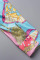 Multicolor Casual Print Bandage Patchwork Buckle Turndown Collar Long Sleeve Two Pieces