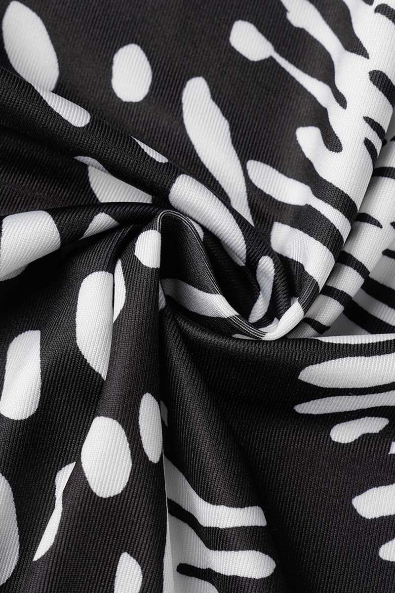 Wholesale Black Sexy Print Backless V Neck Long Dress Dresses K74385-1 ...