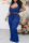 Royal Blue Fashion Casual Solid Tassel Hollowed Out Backless Spaghetti Strap Sleeveless Two Pieces
