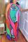 Red Casual Vintage Vacation Mixed Printing Printing V Neck Vest Dress Dresses