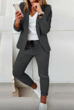 Dark Gray Casual and fashionable suit set