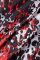Red Sexy Print Hollowed Out Patchwork Spaghetti Strap One Step Skirt Dresses