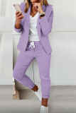 Cream White Casual and fashionable suit set