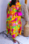 Colour Plus Size Casual Simplicity Mixed Printing Printing O Neck Printed Dress