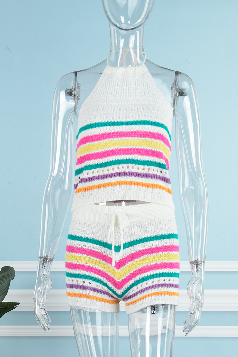 Round Neck Exposed Waist Bandage Set