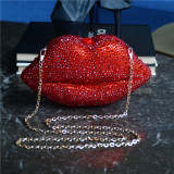 Red Casual Daily Party Patchwork Rhinestone Bags
