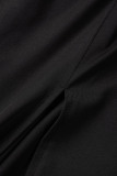 Black Sexy Patchwork Hot Drilling See-through Backless Spaghetti Strap Long Dress Dresses