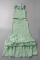 Blue Casual Solid Backless Spaghetti Strap Sleeveless Two Pieces