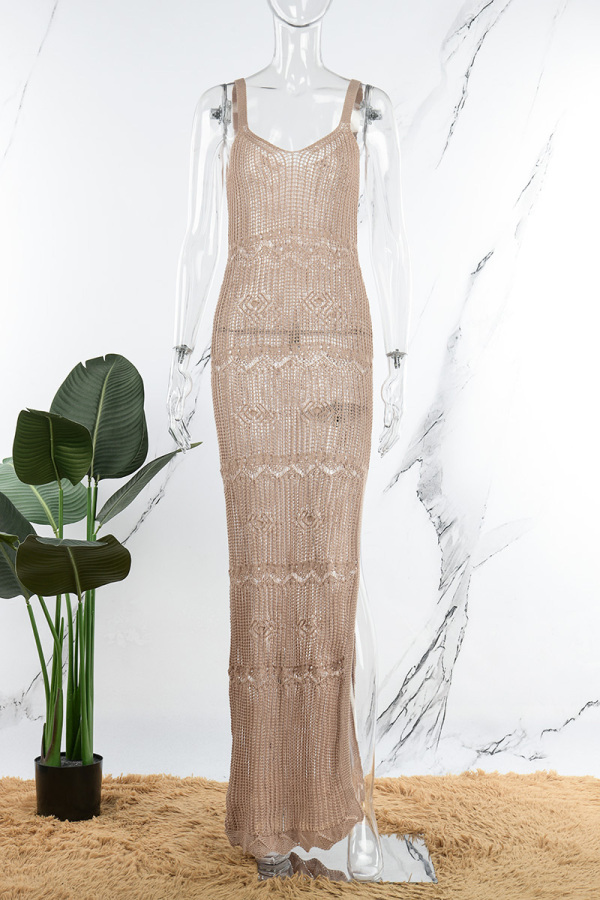 Spaghetti Strap Simple Dress with Slit Azalea Plus Size