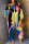 Multicolor Casual Print Patchwork Off the Shoulder Regular Jumpsuits