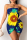Blue Sexy Casual Print Patchwork Backless Strapless Sleeveless Dress Dresses
