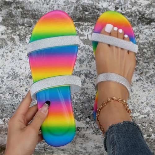 Colour Casual Patchwork Basic Round Comfortable Shoes